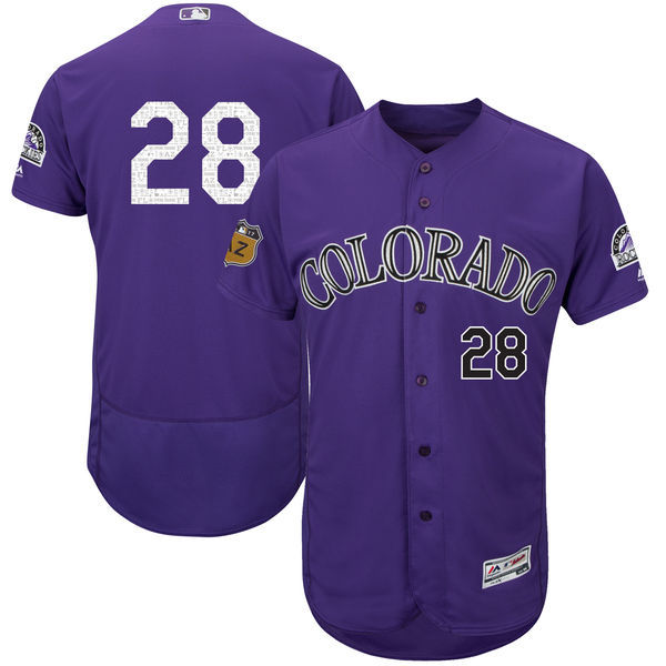 2017 MLB Colorado Rockies #28 Purple Jerseys->->MLB Jersey